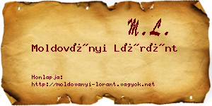 Moldoványi Lóránt névjegykártya