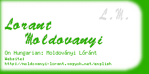 lorant moldovanyi business card