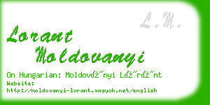 lorant moldovanyi business card